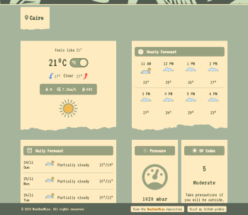 Weather app screenshot